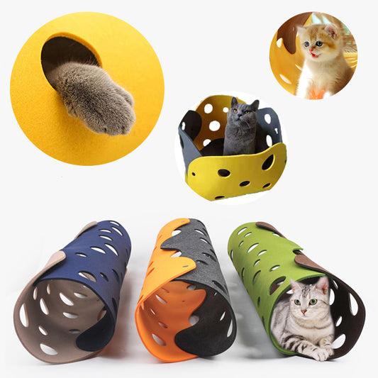 Collapsable car felt tunnel toy